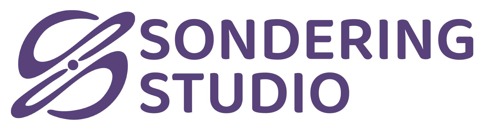 The purple Sondering Studio logomark on a white background